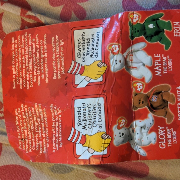 Maple The Bear Vintage Mc Donalds Ty 1999 Sealed - Picture 9 of 11